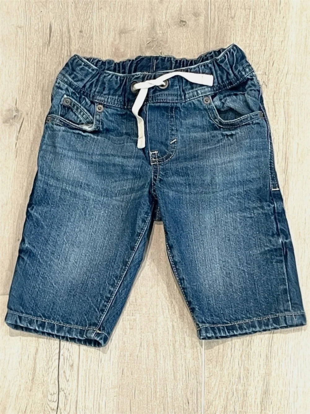 GAP Kids Blue Denim Shorts with Drawstring Size XS Regular